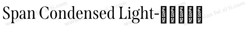 Span Condensed Light字体转换